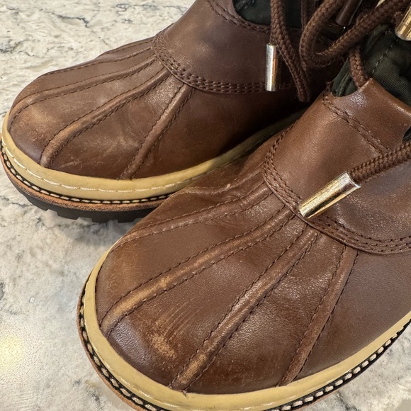 Tory Burch Jada Winter Waterproof Duck Boot Fur Lined Women's Size 7.5 M Green - Picture 6 of 10